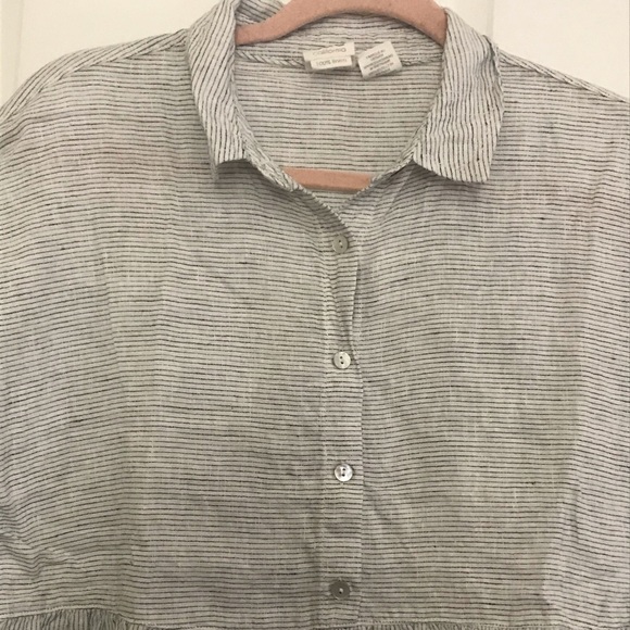 100% Linen Short Sleeve Top / C&C California - Picture 4 of 10